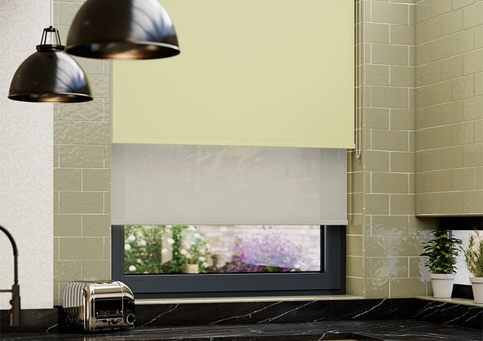 Rimini (Blackout), Sand & Texen Truffle - Double Roller Blind - Image 5